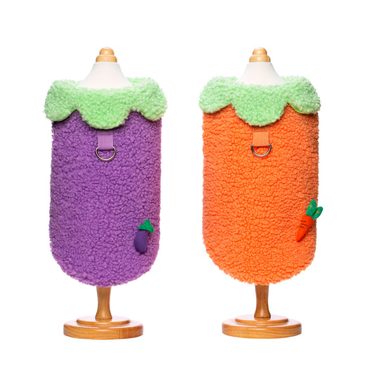Ropa Térmica para Mascotas Estilo Coreano con Encaje de Hoja de Loto - Image 4