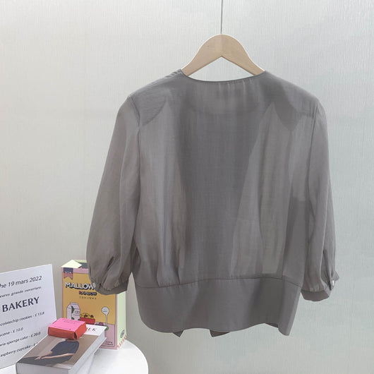 Blusa Suelta de Temperamento Simple - Versátil para Cualquier Ocasión - Image 12