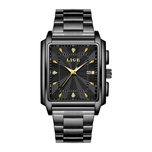 Reloj de Hombre con Esfera Cuadrada Grande y Correa de Acero Inoxidable - Image 7