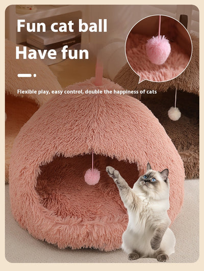Cama Térmica Acogedora para Gatos - Nido Peluche Invierno - Image 17