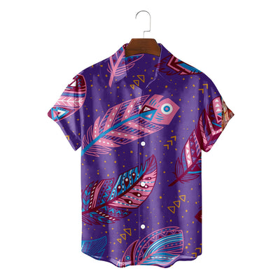 Camisa Suelta de Plumas para Hombre - Estilo Vacaciones Playa - Image 12
