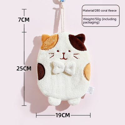 Toalla de Mano Gatito Adorable Absorbente sin Pelusas - Image 6