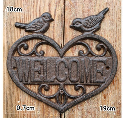 Placa de Bienvenida Retro en Hierro para Puerta y Jardín - Image 14