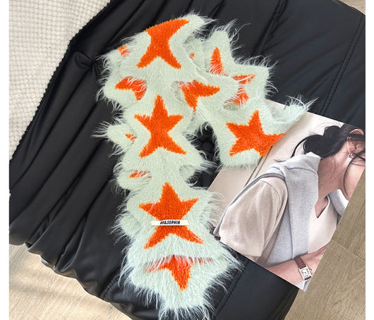 Bufanda Navideña de Mujer Tejida a Mano con Diseño de Muñeco de Nieve - Image 24