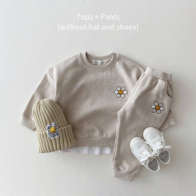 Conjunto de Suéter Casual con Flores Bordadas - Image 7