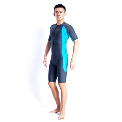Traje de Baño Deportivo Estampado Tiburón Secado Rápido Manga Corta