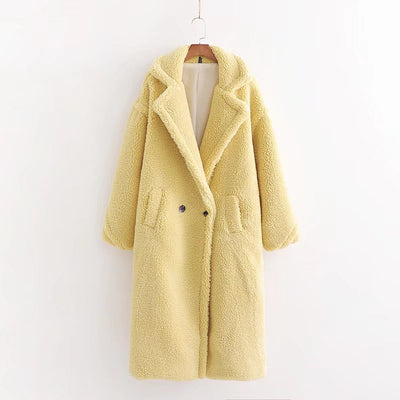 Abrigo Largo Térmico de Peluche Artificial para Mujer - Manga Larga Acolchado - Image 2