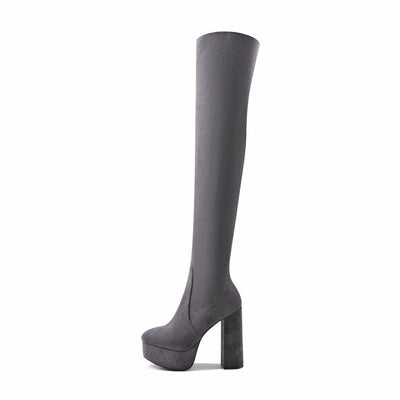 Botas Mosqueteras de Tacón Grueso para Mujer Talla Grande - Image 3