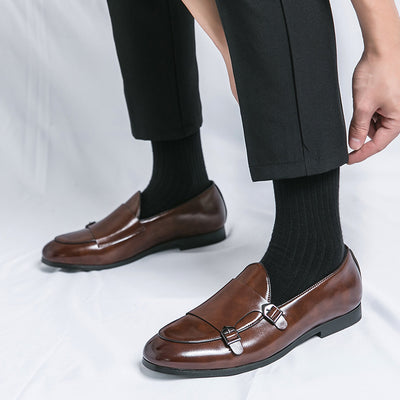Zapatos de Cuero para Hombre Otoño con Doble Hebilla - Image 3
