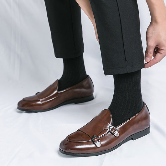 Zapatos de Cuero para Hombre Otoño con Doble Hebilla - Image 3