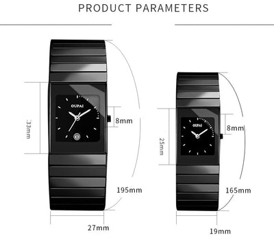Reloj Cuadrado de Cerámica Resistente al Agua para Hombre - Image 15