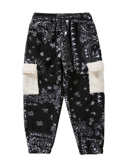 Pantalones Casuales Hombre Bolsillos Forro Lana Cordón Ajustable Corte Holgado - Image 6