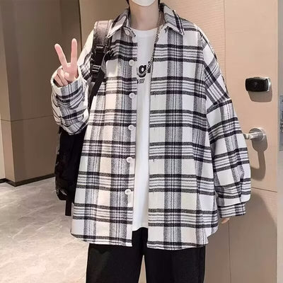 Camisa de Cuadros Manga Larga para Hombre - Estilo Versátil - Image 3