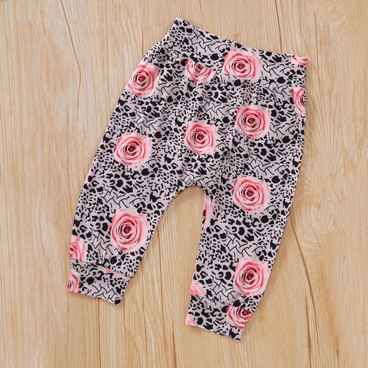 Conjunto de Sudadera con Capucha y Pantalón Blanco para Bebé con Diseño Floral - Image 11