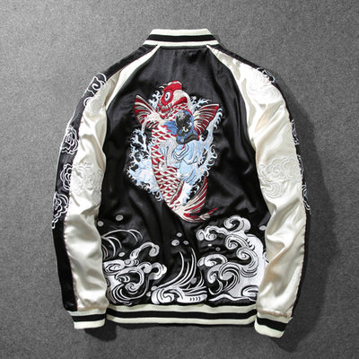 Chaqueta de Béisbol Bordada Heavy Industries Estilo Yokosuka para Hombre - Image 2