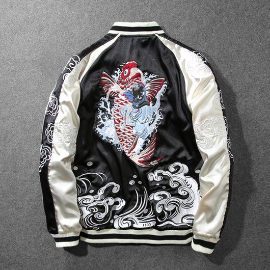 Chaqueta de Béisbol Bordada Heavy Industries Estilo Yokosuka para Hombre - Image 2