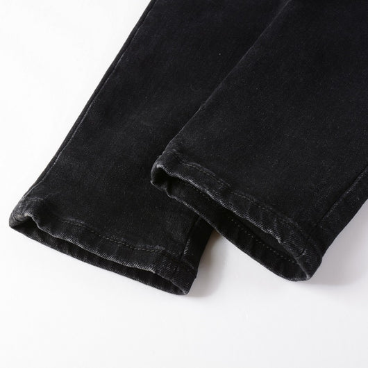 Jeans Rotos Trendy con Parches - Estilo Urbano Europeo y Americano - Image 10