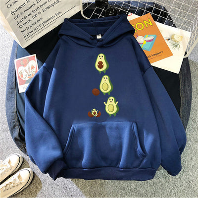 Sudadera con Capucha Estampado Aguacate Mamá e Hijo - Moda Suelta para Mujer - Image 23