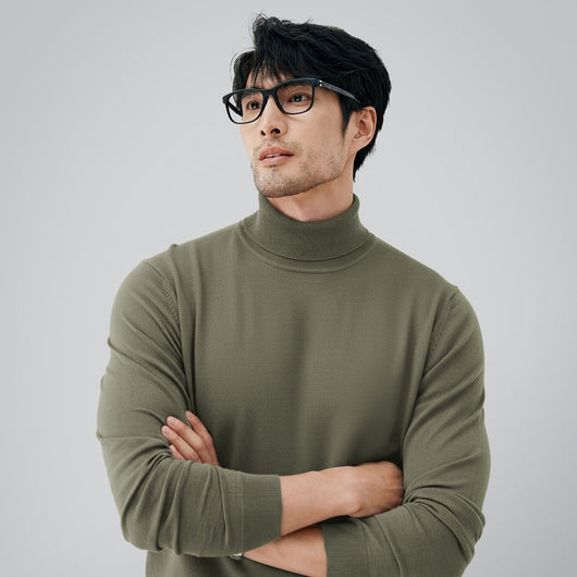 Suéter Cuello Alto Térmico para Hombre - Base Layer Abrigada para Otoño e Invierno