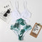 Bikini Triangular Sexy con Diseño de Flores y Cordones Ajustables