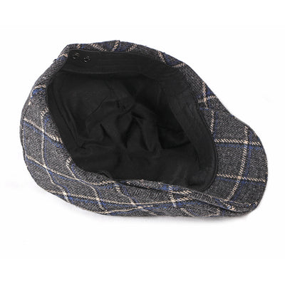 Boina Escocesa Retro Británica de Lana para Hombre - Diseño Cuadriculado Casual - Image 4