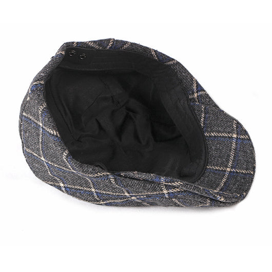 Boina Escocesa Retro Británica de Lana para Hombre - Diseño Cuadriculado Casual - Image 4
