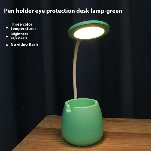 Lámpara de Escritorio LED Multifuncional con Organizador y Carga USB - Image 4