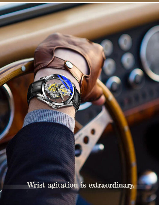 Reloj Automático Esqueleto Dorado de Lujo para Hombre - Image 18