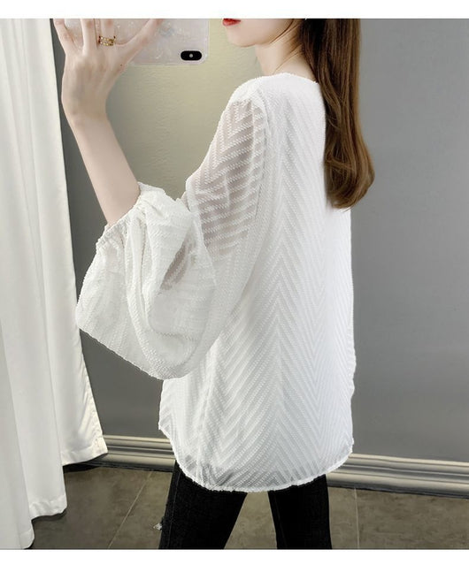 Blusa Chifón Premium Efecto Reductor y Cobertura Abdominal - Image 26