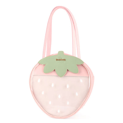 Bolsa Transparente Strawberry Soft-Girl con Diseño de Bandolera - Image 3
