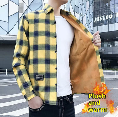 Camisa de Cuadros Térmica para Hombre con Forro de Polar - Image 8