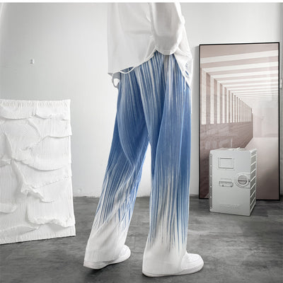 Pantalones Hombre Corte Relajado con Rayas Degradadas - Image 8