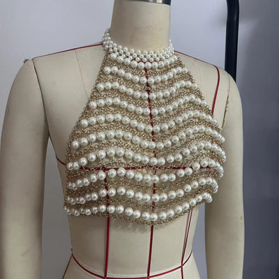 Chaleco de Cadena de Perlas para Fiestas - Image 3