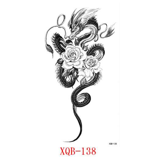 Tatuaje Temporal Floral de Media Manga