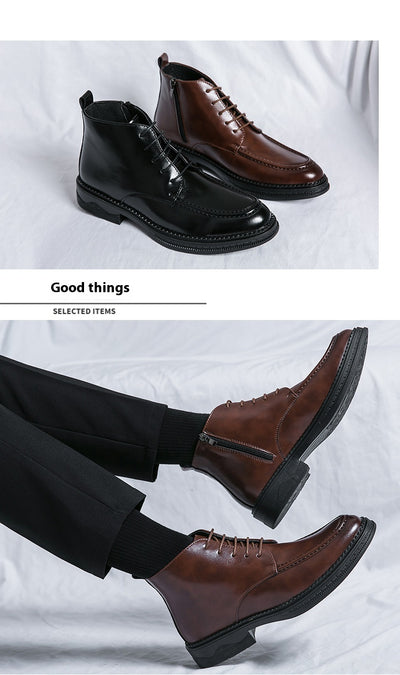Botas Martin Altas de Invierno para Hombre - Estilo Británico Versátil - Image 14