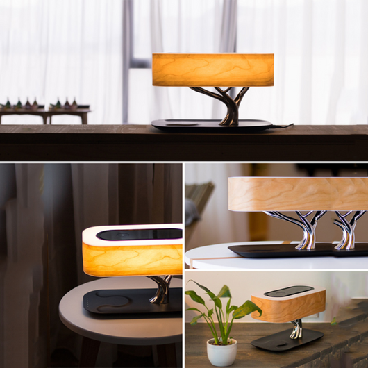 Lámpara de Escritorio Árbol LED con Cargador Inalámbrico y Parlante Bluetooth - Image 16