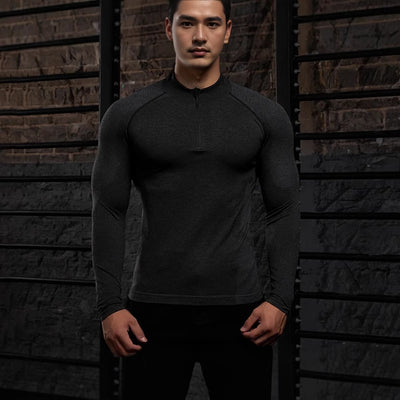 Polera Deportiva Ajustada con Cierre de Cremallera para Entrenamiento y Outdoor - Image 16