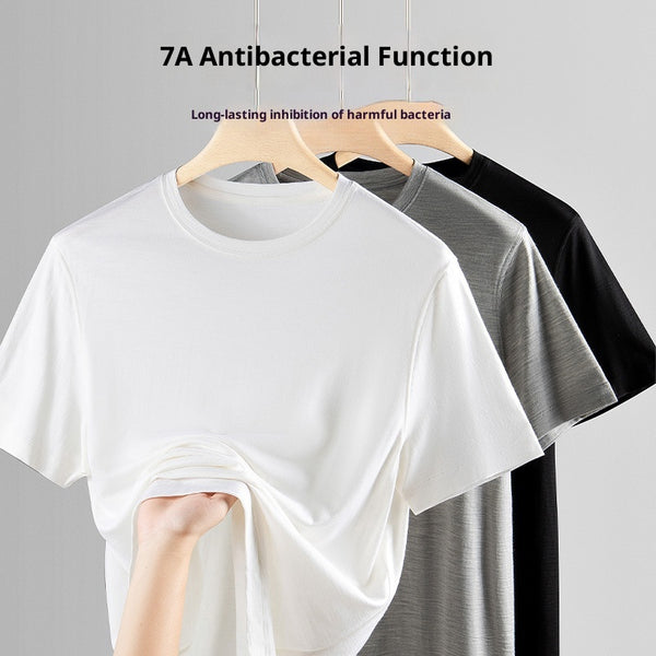 Camiseta de Lana Merino 100% Antimicrobiana para Hombre - Lavable a Máquina