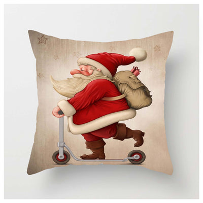 Funda de Almohada de Lino con Estampado Navideño - Image 3