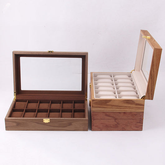 Caja de Reloj de Madera Maciza Estilo Europeo Retro para 12 Relojes - Image 6