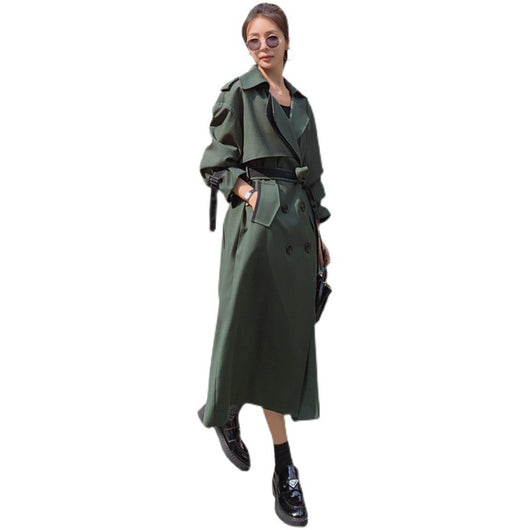 Abrigo Vintage Militar Verde Gabardina Doble Botonadura - Image 3