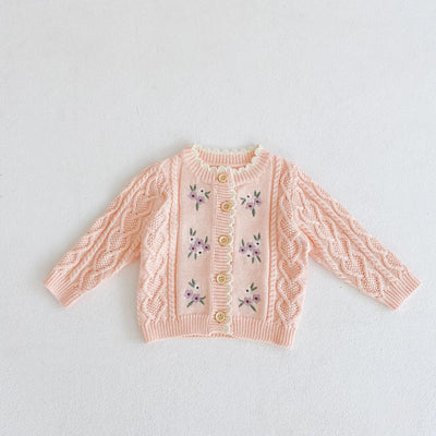 Abrigo de Niña con Bordado Floral Delicado - Image 19