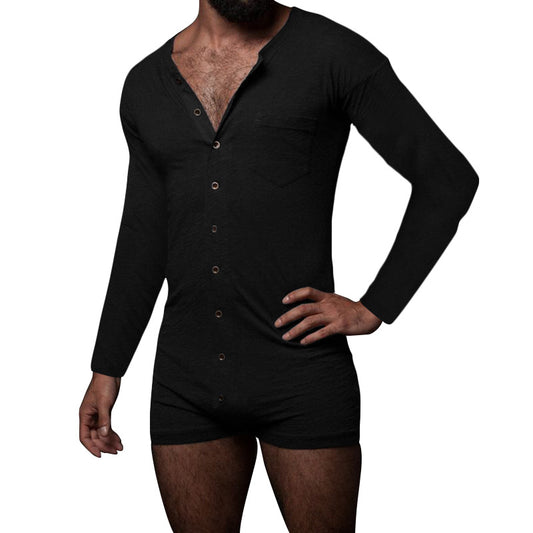 Pijama Enterizo Hombre Liso Cómodo para Casa