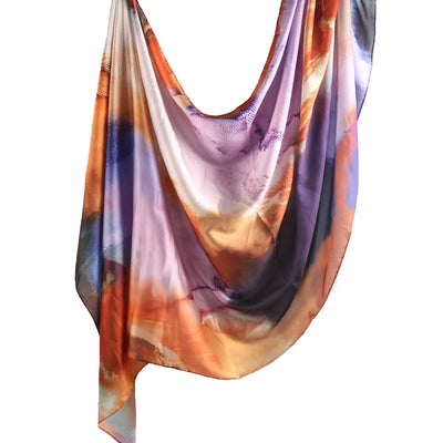 Pañuelo de Seda Estampado Mármol Étnico Premium - Image 6