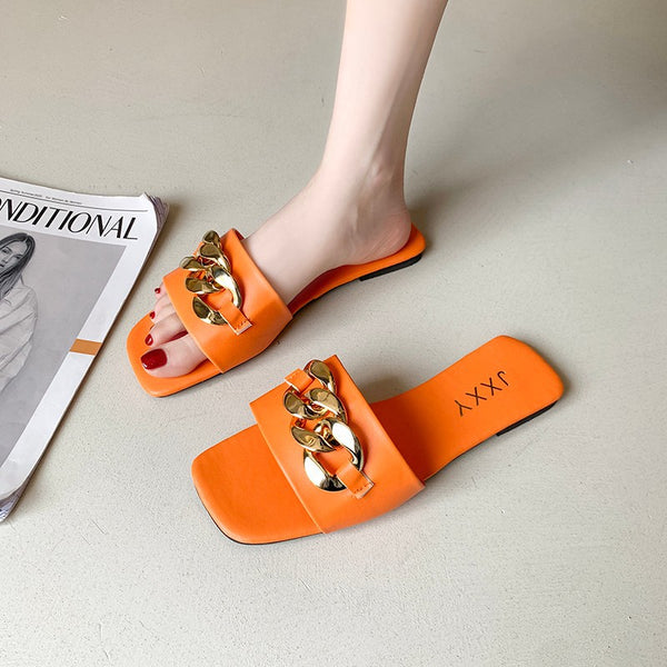 Pantuflas Mujer Punta Cuadrada - Chanclas Cómodas y Modernas
