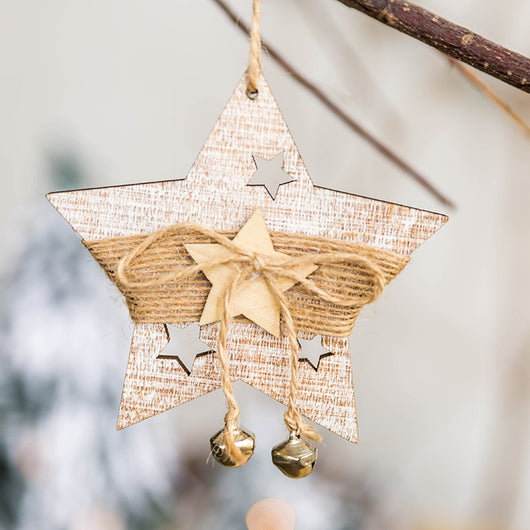 Adorno Navideño Pequeño - Árbol, Estrella y Reno en Madera - Image 2