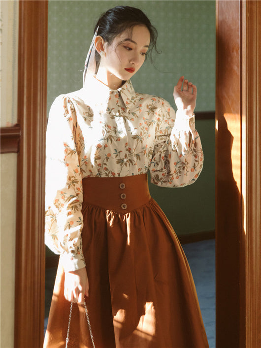 Conjunto Dos Piezas: Blusa Estampada con Falda Cintura Alta - Image 6