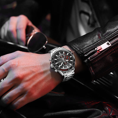 Reloj Deportivo Hombre Acero Inoxidable Resistente al Agua - Image 14