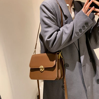 Bolso de Cuero PU con Patrón de Grietas - Diseño Sólido y Personalidad - Image 8