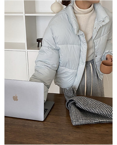 Abrigo Acolchado de Algodón para Mujer - Estilo Urbano Casual - Image 14